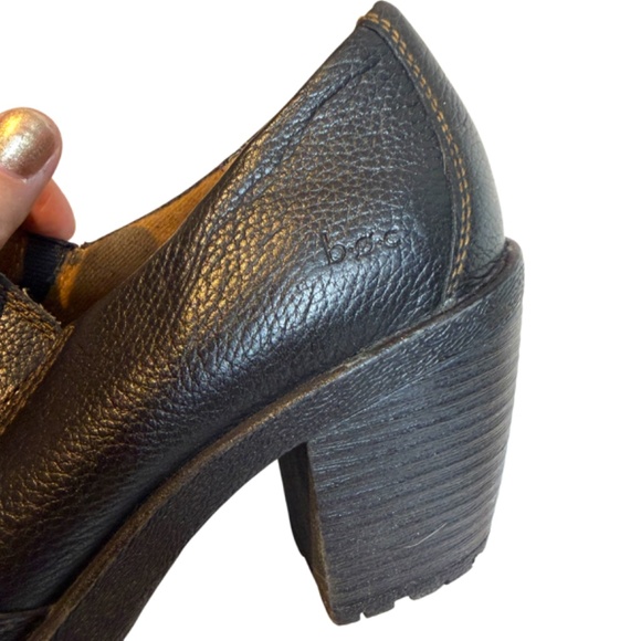 Black Pebble Leather Slip On Shoe Booties - Picture 10 of 16